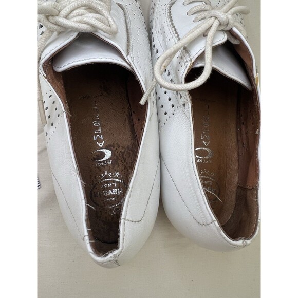 Jeffrey Campbell Miller perforated Leather lace oxfords loafers White Size Sz 8 - Picture 11 of 12